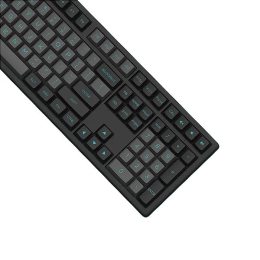 Kit Teclado e Mouse Akko Mx108 sem Fio/bt Preto e Ciano